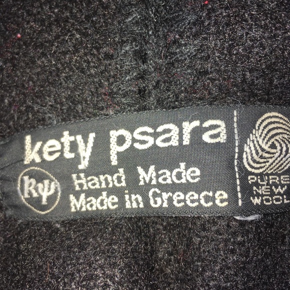 Kety Psara Cape Hand Made In Greece Pure New Wool Circa 1970s - Picture 2 of 11